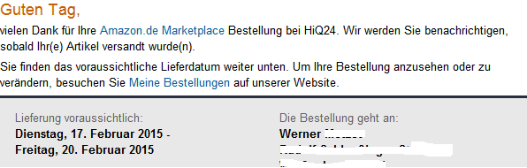 Image:Bei Amazon wird "geschummelt" Ware ist gar nicht auf Lager, wird aber versprochen