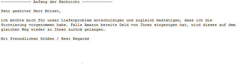 Image:Bei Amazon wird "geschummelt" Ware ist gar nicht auf Lager, wird aber versprochen